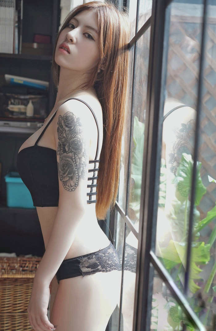 嗲囡囡刘莉莉纹身人体艺术摄影(1)