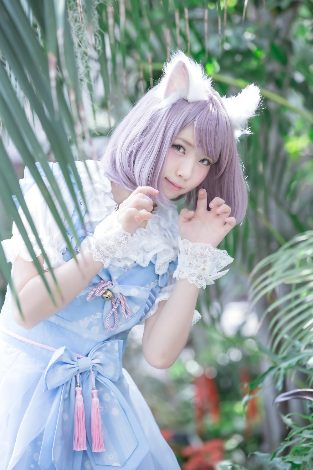 粉蓝猫咪coser