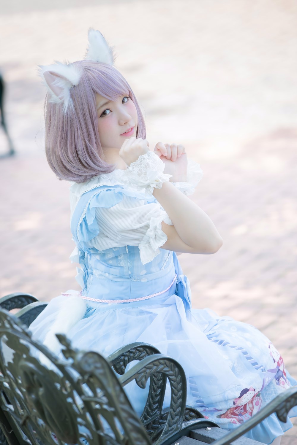 粉蓝猫咪coser