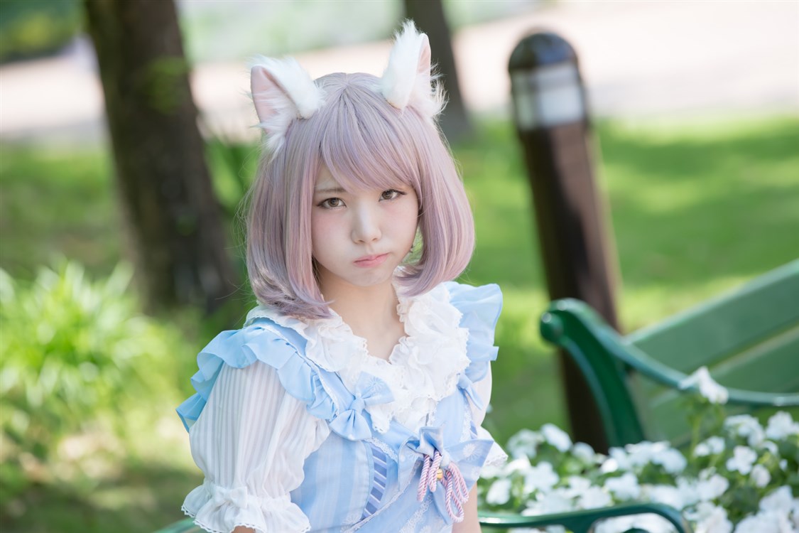 粉蓝猫咪coser