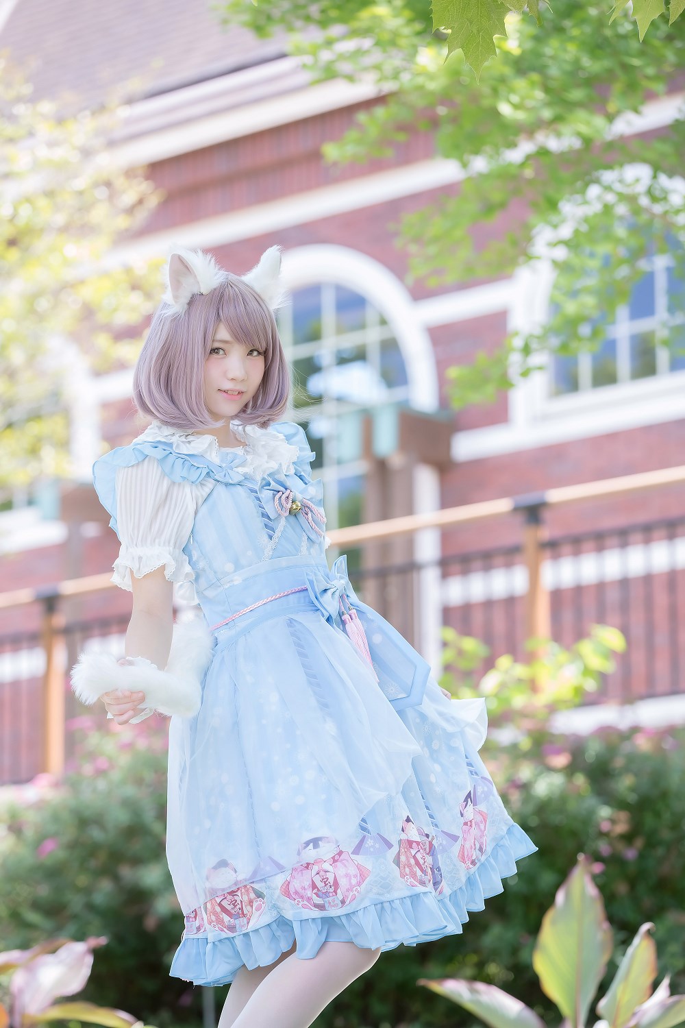 粉蓝猫咪coser