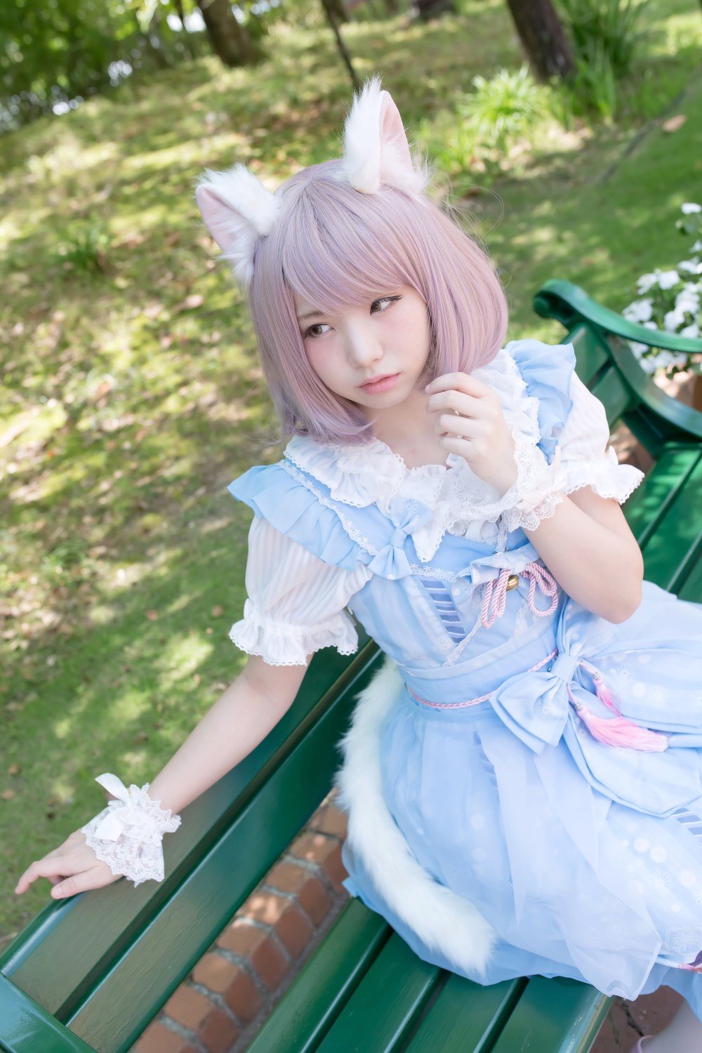 粉蓝猫咪coser