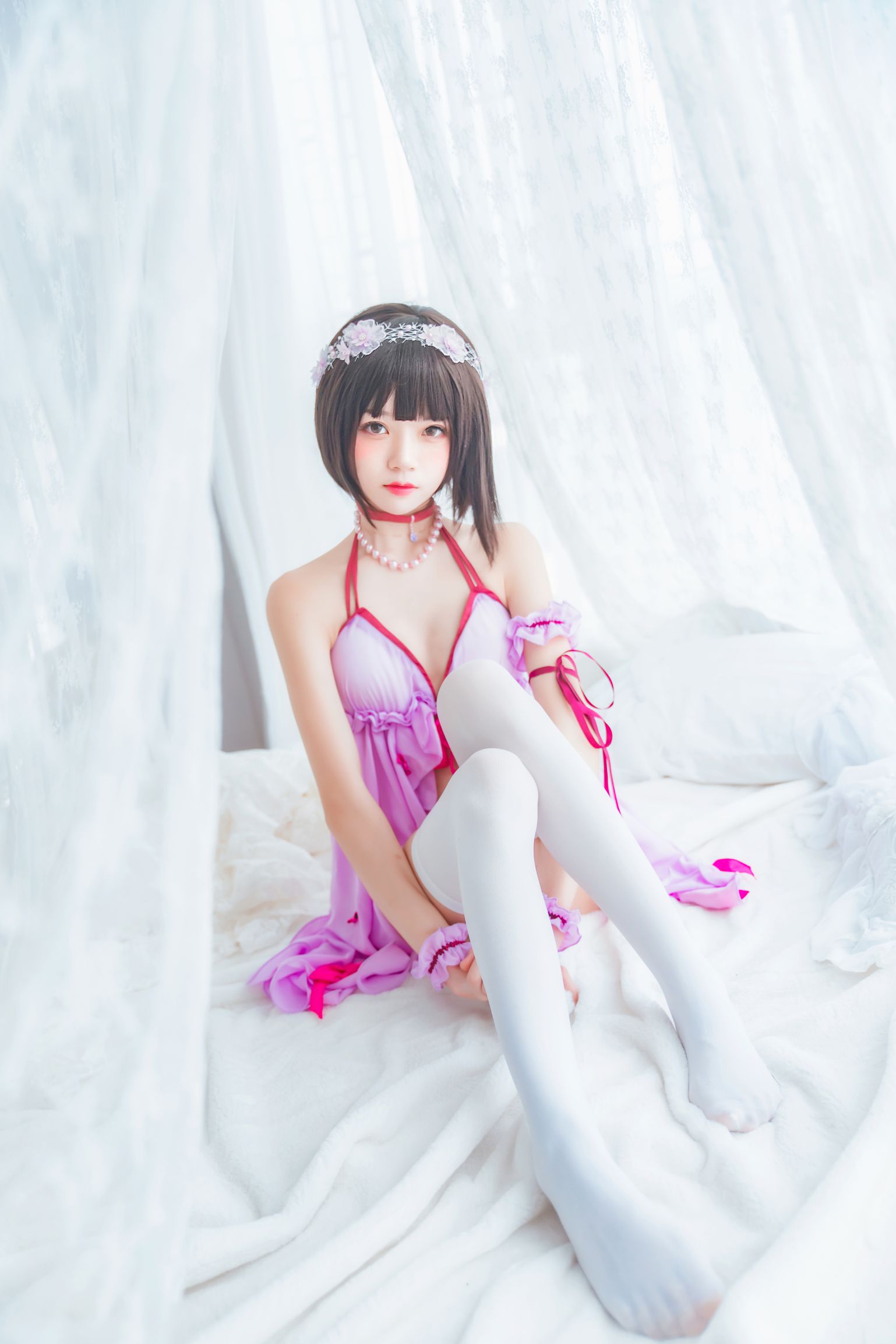 桜桃喵-紫色小睡裙
